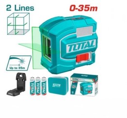 NIVEL LASER DE 2 LINEAS 0 - 35M VERDE TOTAL