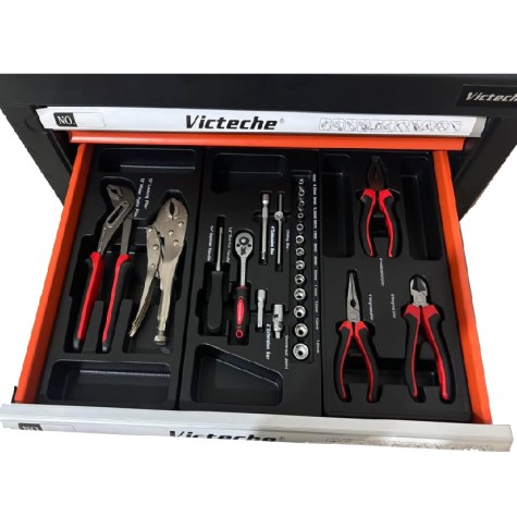 Set de Carrito Metalico con 496 Herramientas Victeche