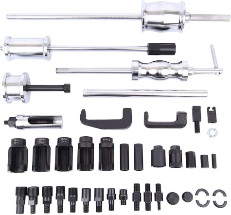 KIT  DE EXTRACTOR DE INYECTORES DIESEL PARA Common Rail, CDI, Mercedes, TDI, inyectores Bosch, Siemens..45 PCS