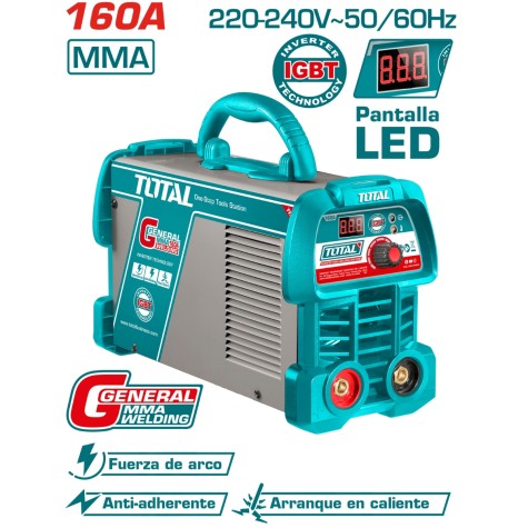SOLDADORA MMA INVERTER 160A TOTAL