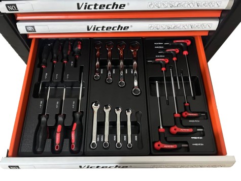 Set de Carrito Metalico con 496 Herramientas Victeche