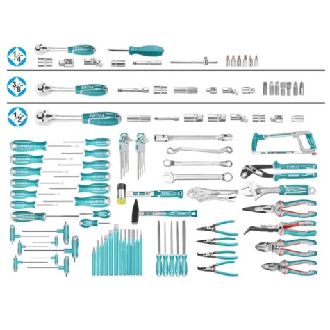 Set de Herramientas Carrito Total 6 Comp. 328pzs