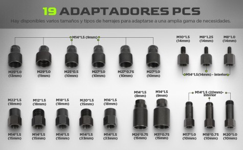 Extractor de Picos Inyectores Neumático 24 Piezas Diesel
