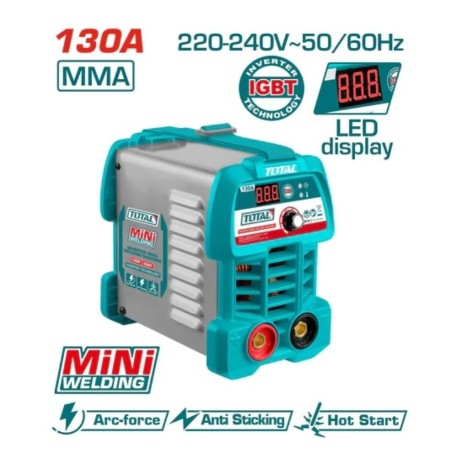 SOLDADORA MMA INVERTER 130A MINI TOTAL