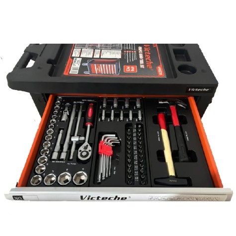Set de Carrito Metalico con 496 Herramientas Victeche