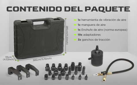 Extractor de Picos Inyectores Neumático 24 Piezas Diesel