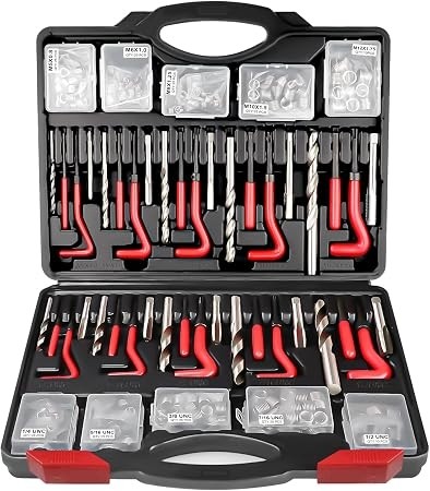 Kit De Reparacion De Roscas Helicoil Metricas 261 Piezas Heli Coil Hss