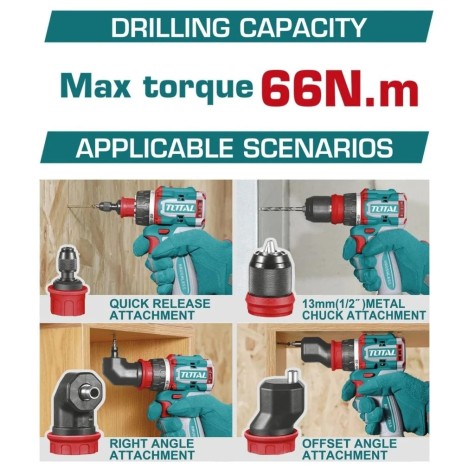 Taladro Atornillador Multicabezal 66nm
