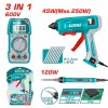 Thumbnail COMBO MULTIMETRO 600V + PISTOLA SILICONA 250W + CAUTIN 120W + ACC INDUSTRIAL -0